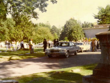 Elvis Presley Beerdigung auf dem Forest Hill Friedhof am 18. August 1977
