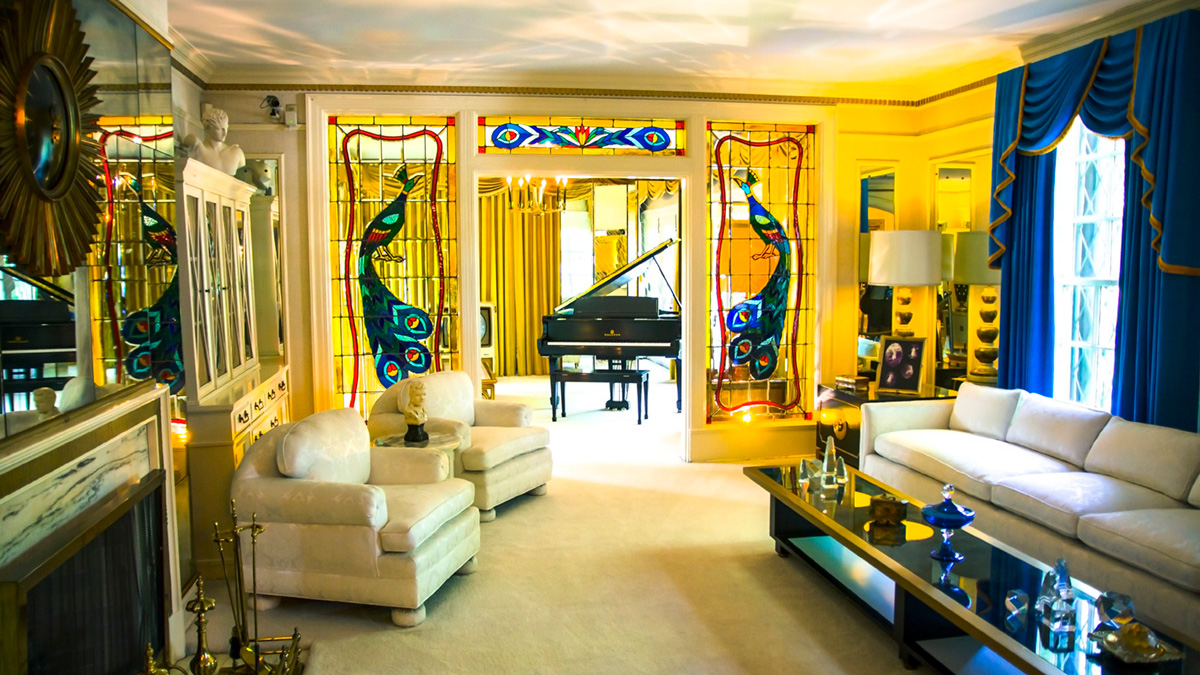 Wohnzimmer im Anwesen Graceland