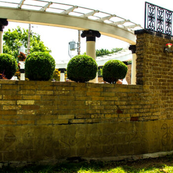 Der Meditationsgarten auf dem Anwesen Graceland
