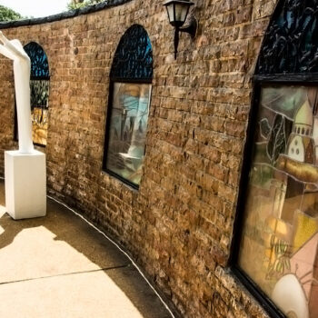 Der Meditationsgarten auf dem Anwesen Graceland