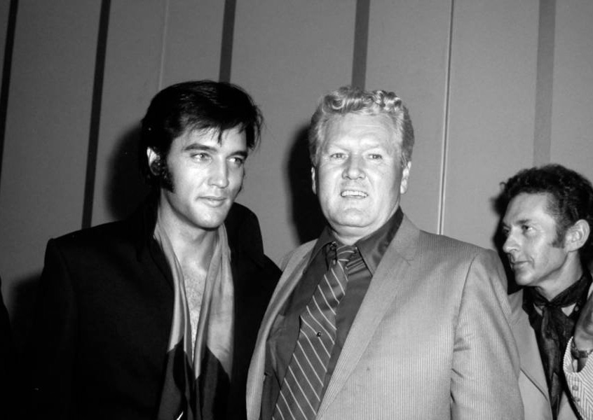 Elvis und Vater Vernon Presley 1969 im International Hotel Las Vegas