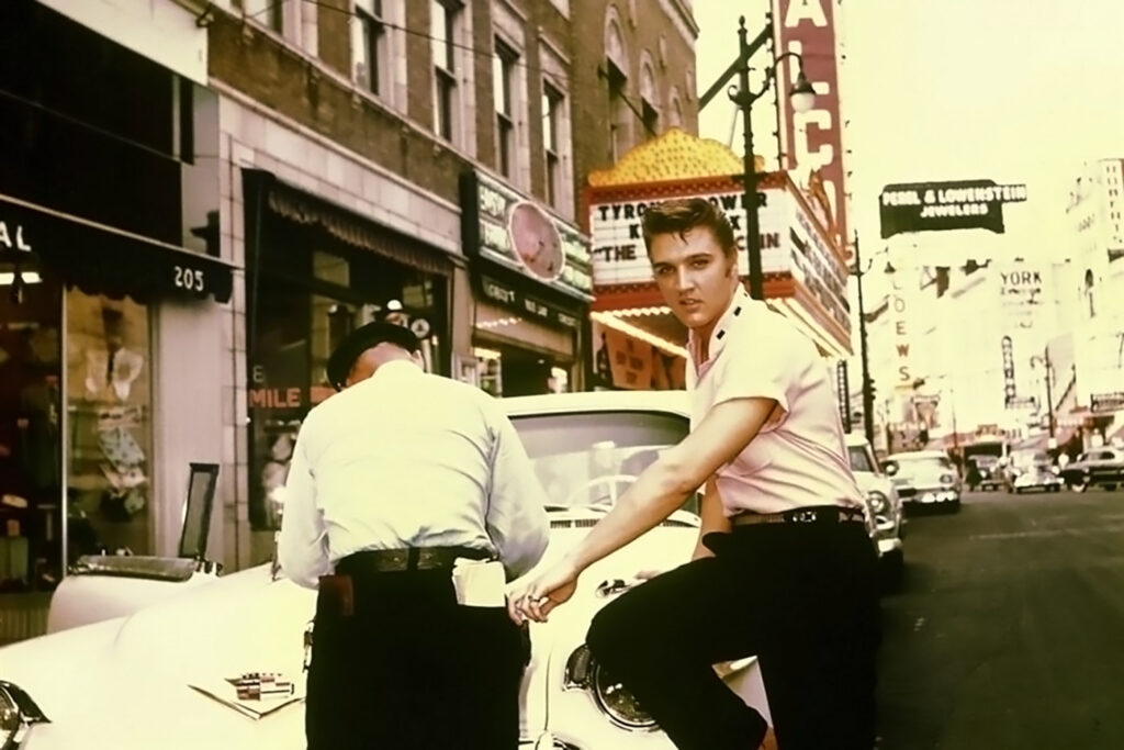 Beale Street, Elvis Presley, Jim's Barber Shop, 1956
