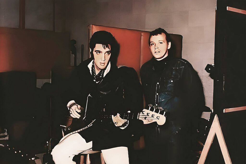Elvis mit Chips Moman, dem Gründer des American Sound Studio im Jahr 1969