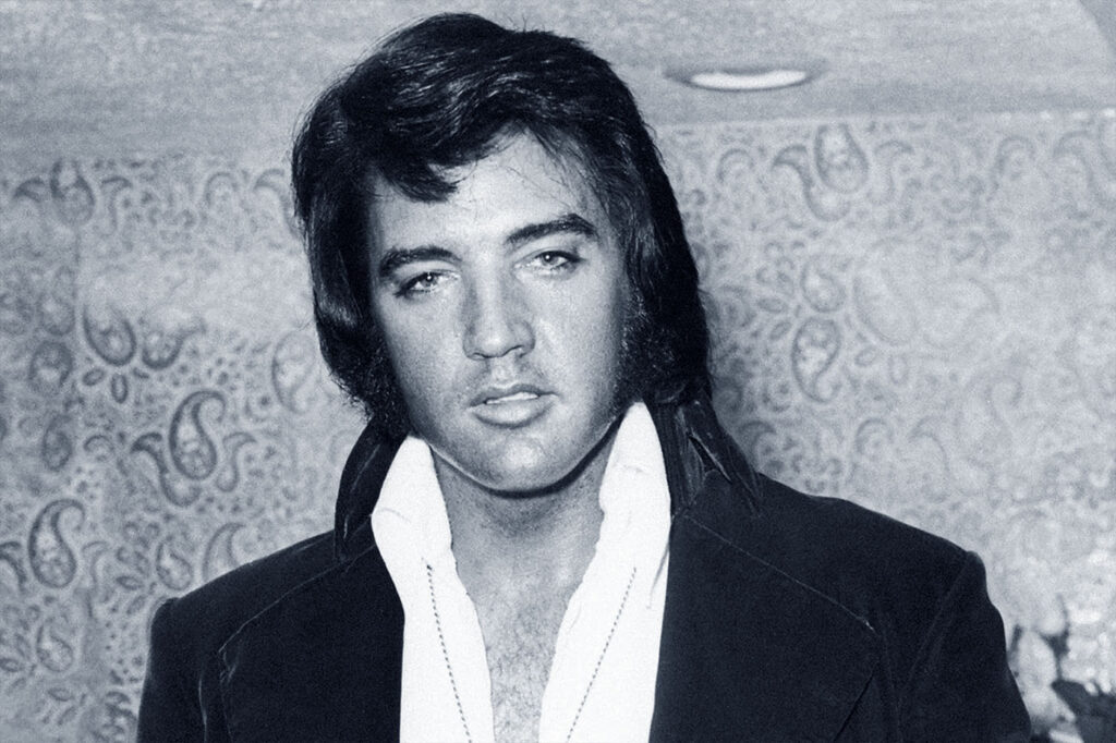 Elvis im Dezember 1973 im Stax Studio in Memphis.