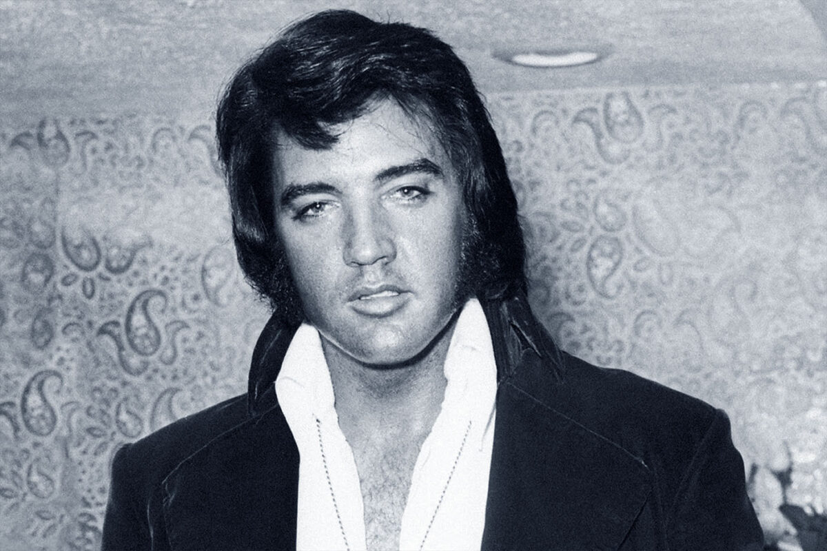 Elvis im Dezember 1973 im Stax Studio in Memphis.
