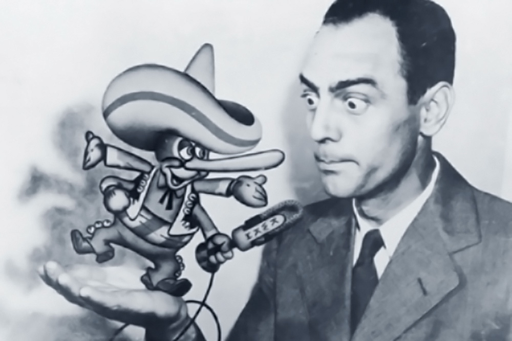 Produzent Horace Logan mit dem KWKH-Maskottchen Cosmo Hacienda