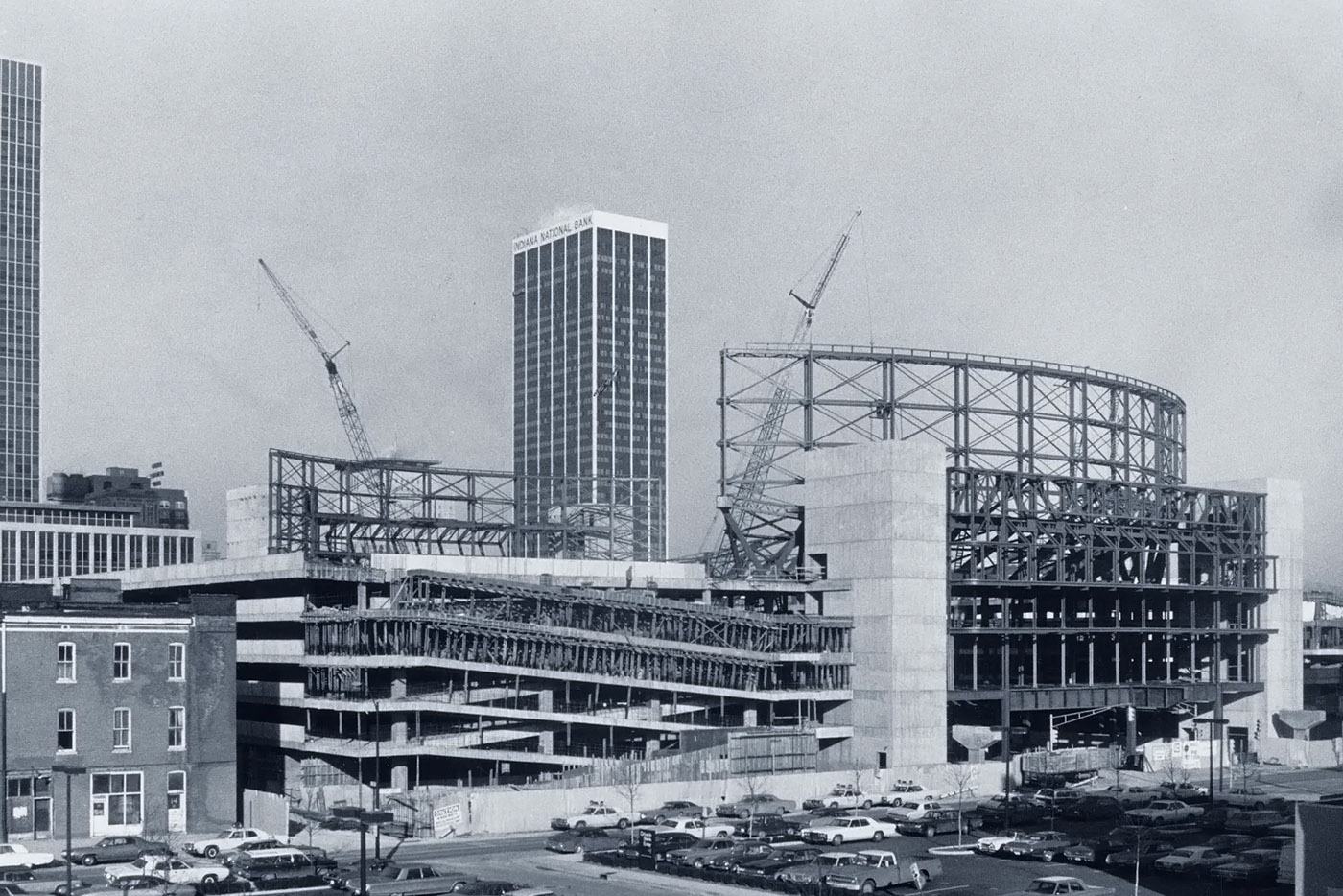 Market Square Arena Indianapolis Bauphase 1973