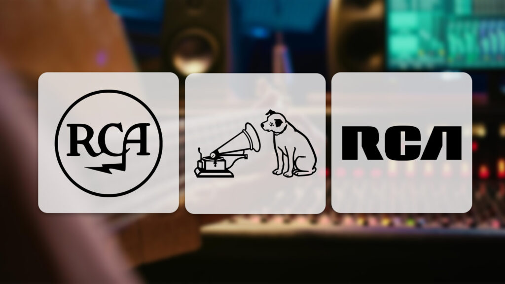Die RCA-Logos im Laufe der Firmengeschichte.