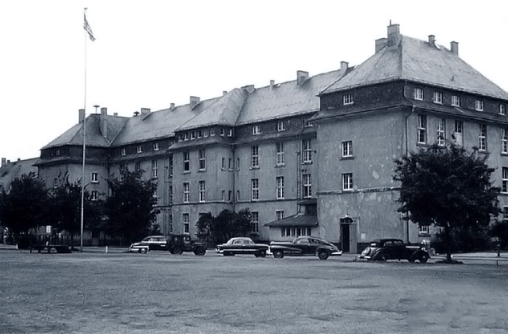 Die Ray Barracks im hessischen Friedberg im Jahr 1956.