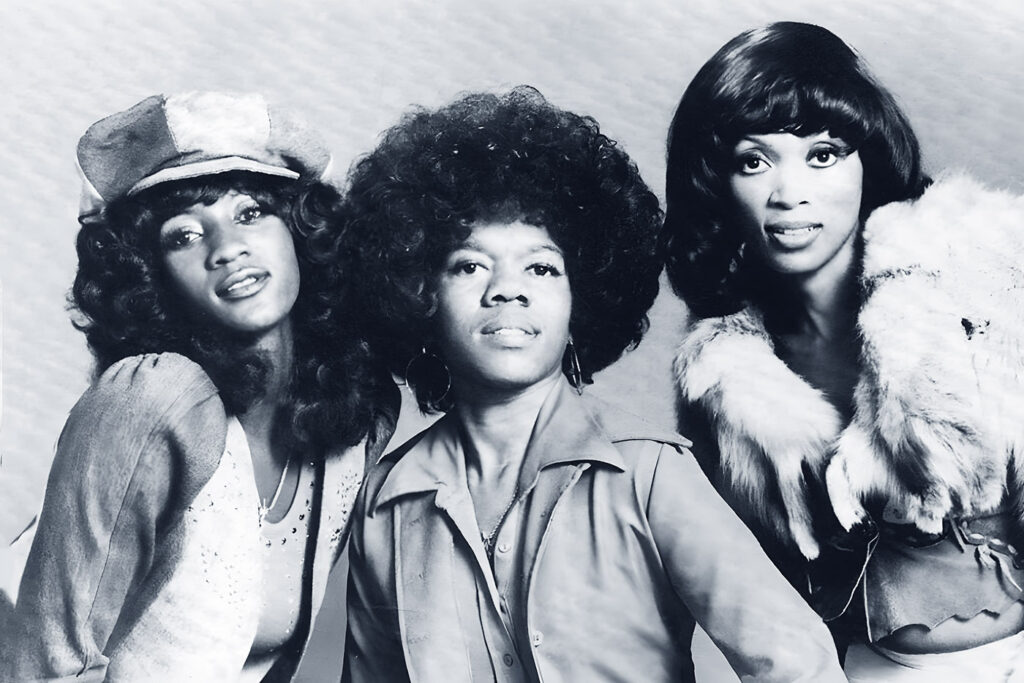 The Sweet Inspirations Sylvia Shemwell, Estelle Brown und Myrna Smith circa 1974