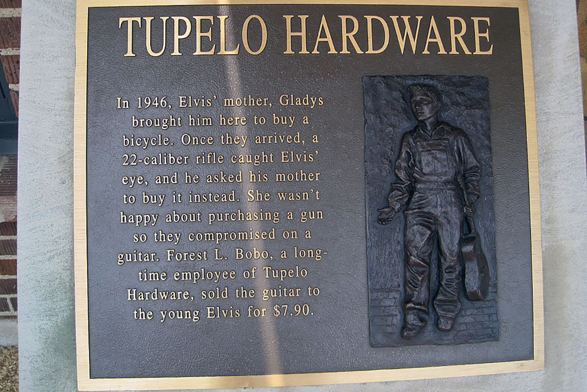 Tupelo Hardware Company, Tupelo MS, Elvis First,Guitar Sign